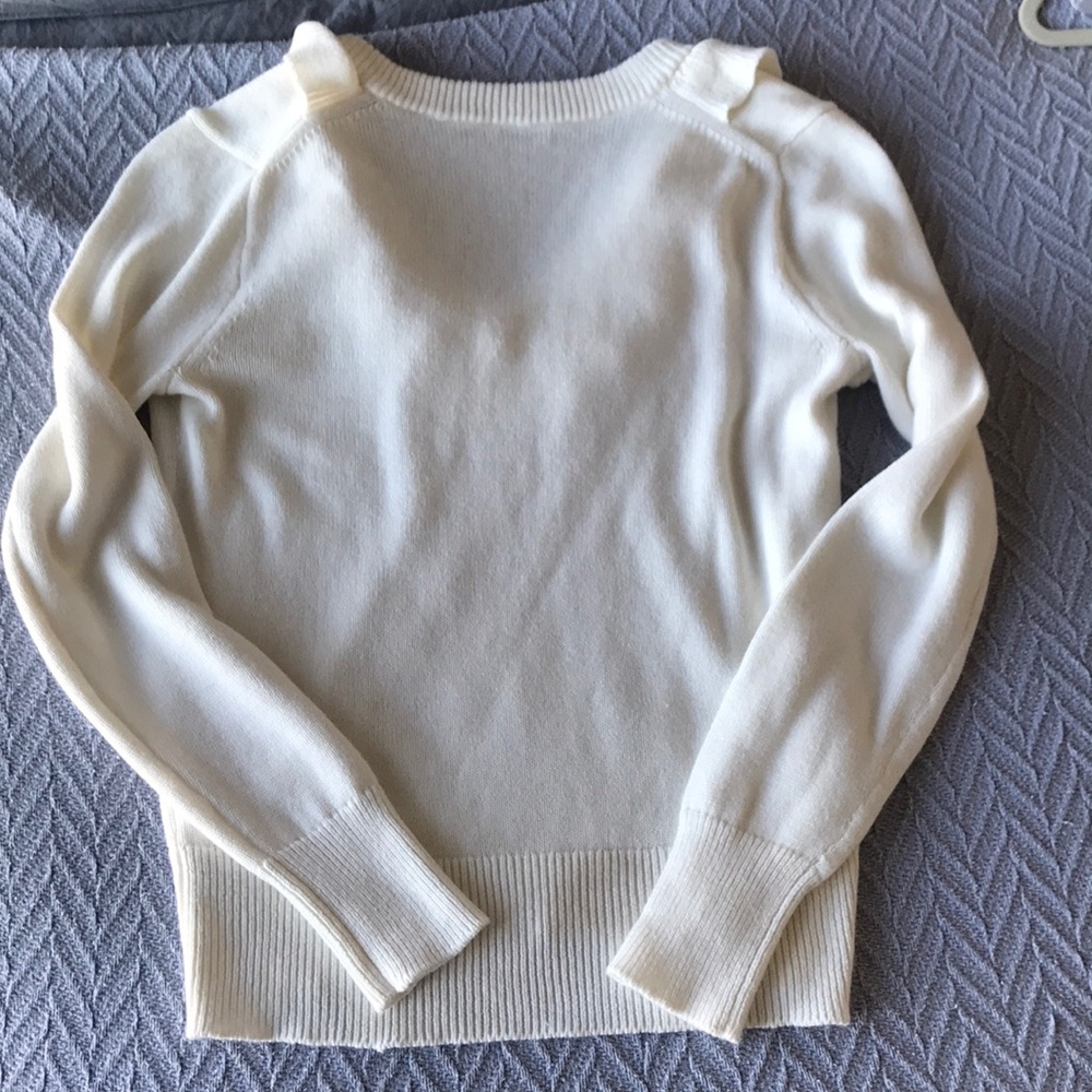 Ruffled cream sweater - Picture 4 of 4